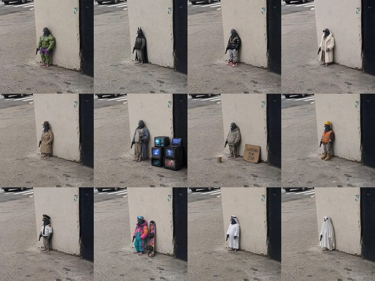 PIGEON · 50 PFPs on one locked plate + case-file site